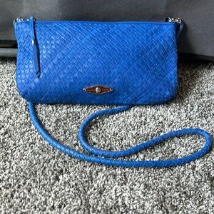 Elliot Lucca Woven Leather Crossbody/Clutch NWOT